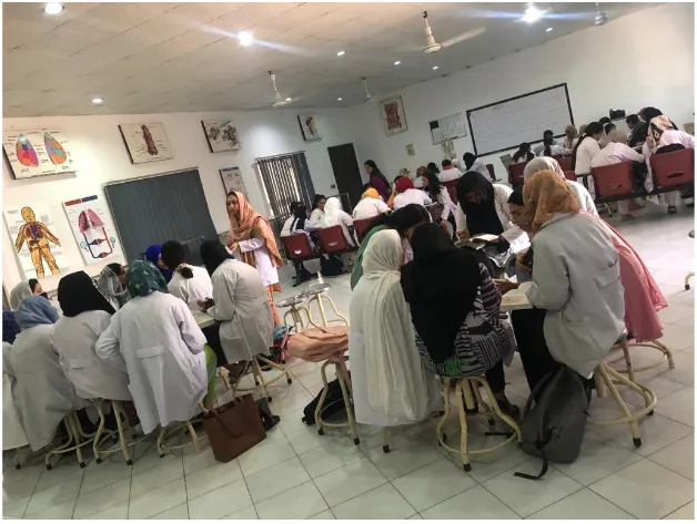 MBBS students taking part in a practical class at RMDC